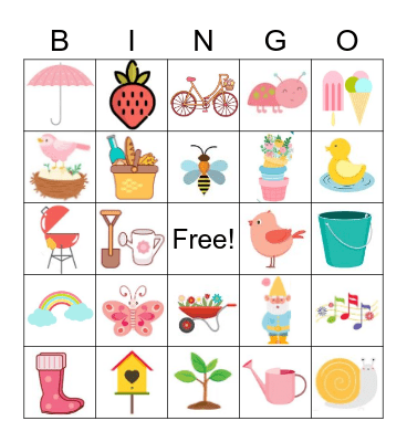 SPRING Time Bingo Card