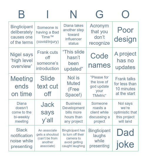 ADL Bi-Weekly Bingo Card