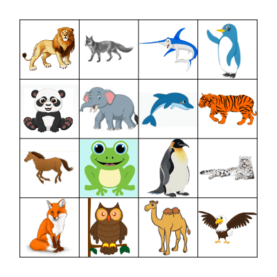 ANIMALES Bingo Card