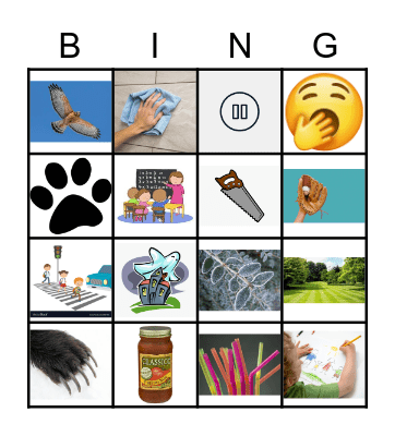aw, au, o Bingo Card