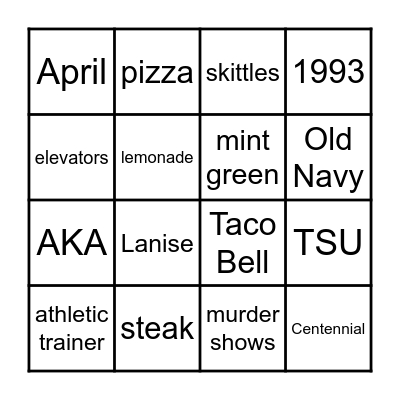Happy 29th Birthday Chelsea ! Bingo Card