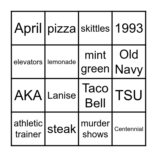 Happy 29th Birthday Chelsea ! Bingo Card