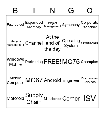 Ascension Health Bingo Card