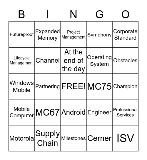 Ascension Health Bingo Card