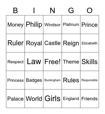 Royal Bingo Card