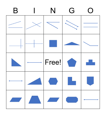 Geometry Bingo Card