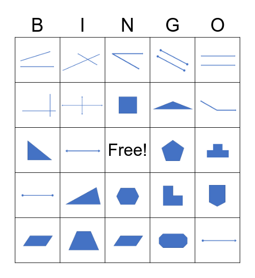 Geometry Bingo Card