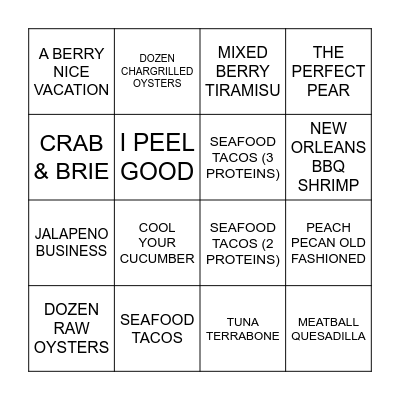 Bingo Card
