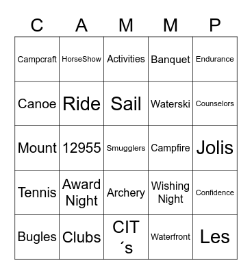 CJDA  BINGO Card