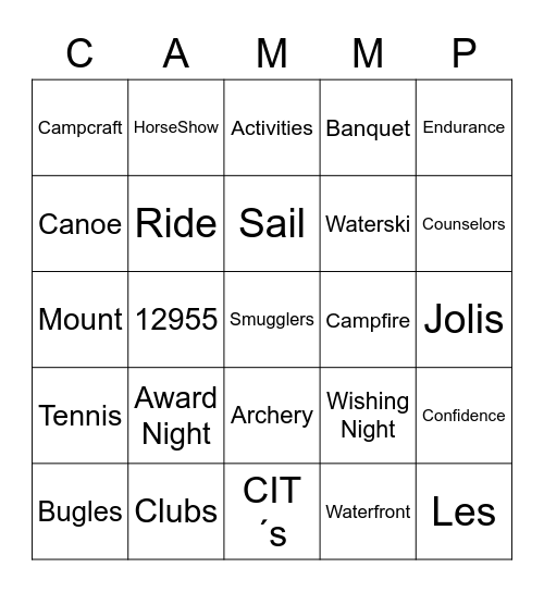 CJDA  BINGO Card