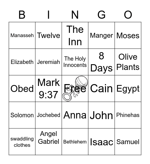 BIBLE TRIVIA Bingo Card