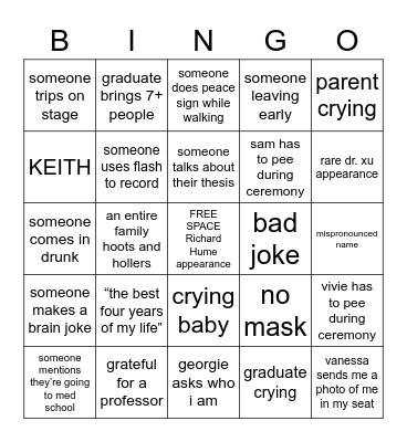 i love richard hume Bingo Card