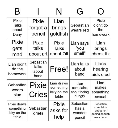 Pre-Cal Bingo Card