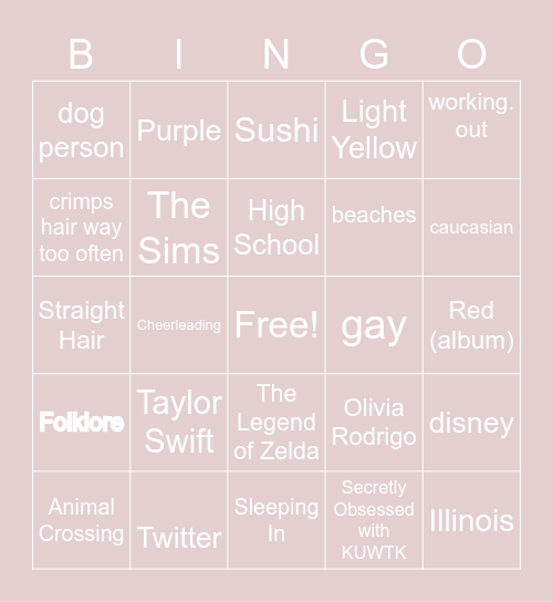 ryan russo <3 Bingo Card