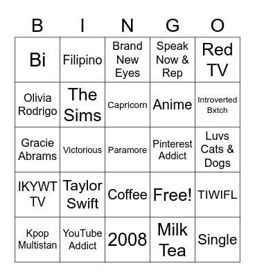 dani ❀ Bingo Card