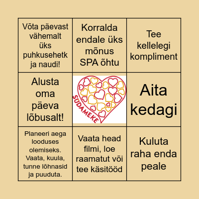 MEELDIVATE EMOTSIOONIDE BINGO Card