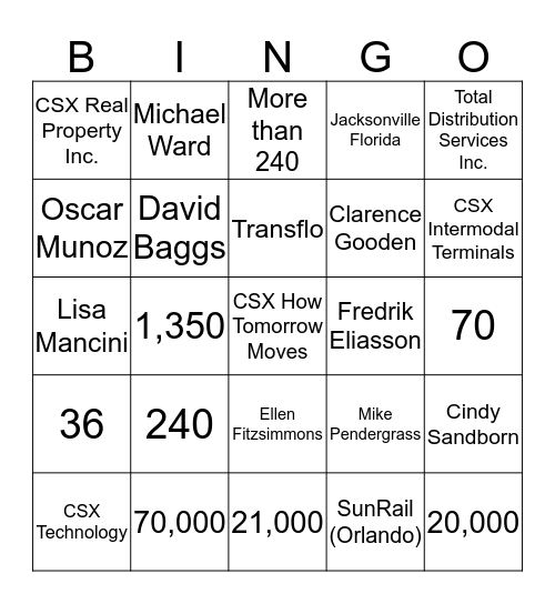Bingo Card