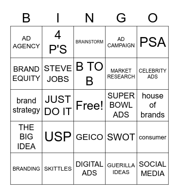 AD CLASS BINGO Card