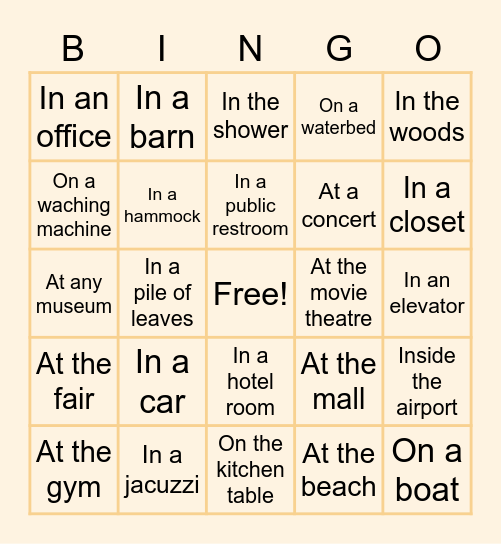 Q's Bingo Card