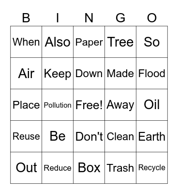 May Bingo Card
