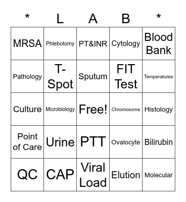 CAVHS Lab Week 2022 Bingo Card
