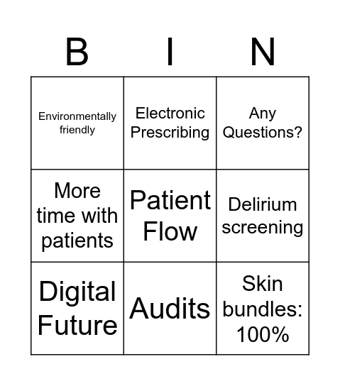 2B - KPI's (EPR) Bingo Card