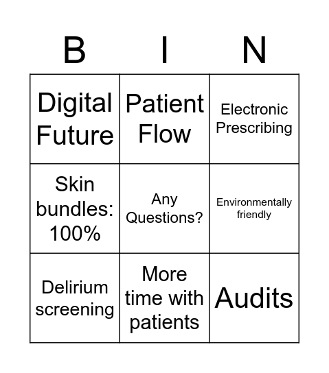 2B - KPI's (EPR) Bingo Card