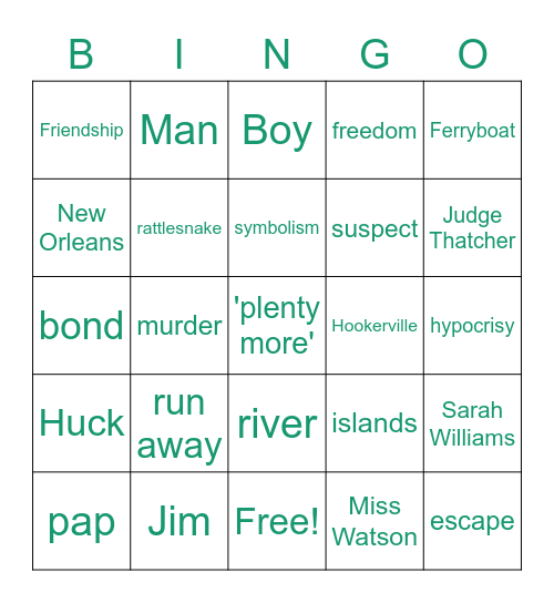 Episode 3 Bingo Card