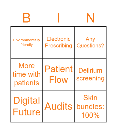 2B - KPI's (EPR) Bingo Card