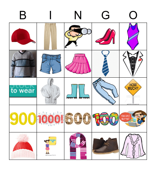Realidades 7A la ropa - holly graham Bingo Card