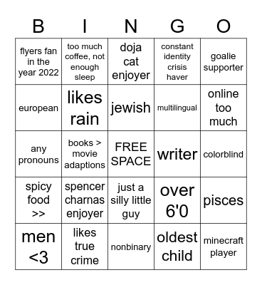 peonyscent Bingo Card