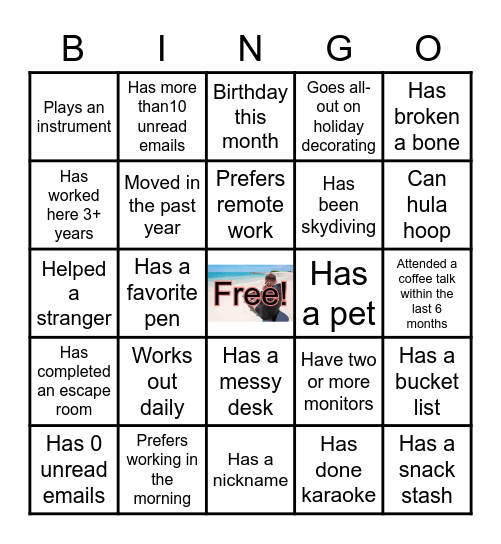 Coffee Talk Bingo A Bingo Card