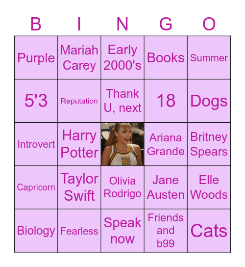 𝕊𝕚𝕪𝕒 Bingo Card