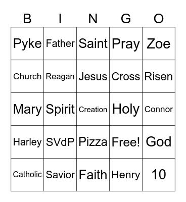 FIRST GRADE Bingo Card