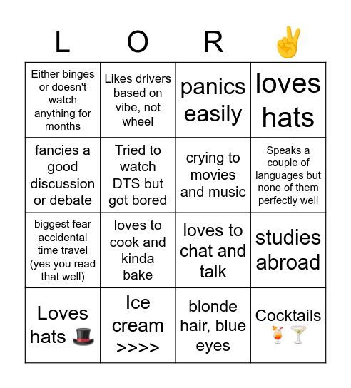 let's see Bingo Card