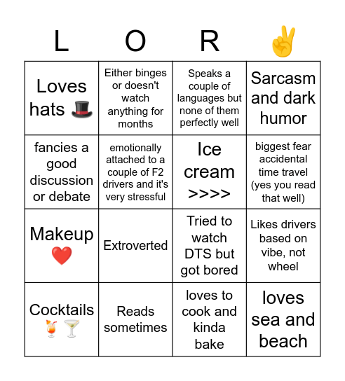 let's see Bingo Card