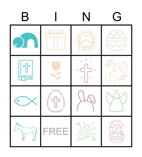 Easter Mass Bingo Card