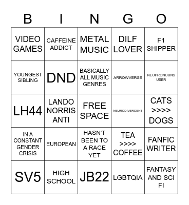 SPRUCE'S BINGO Card