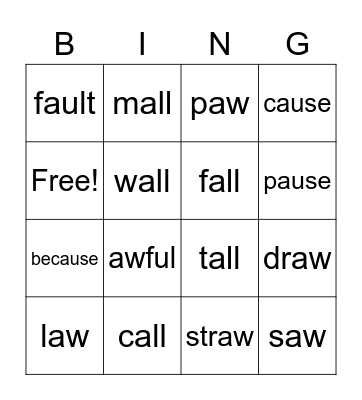 Bingo Card