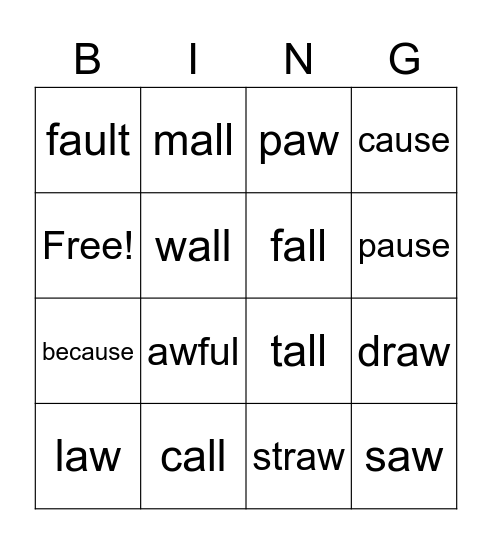 Bingo Card