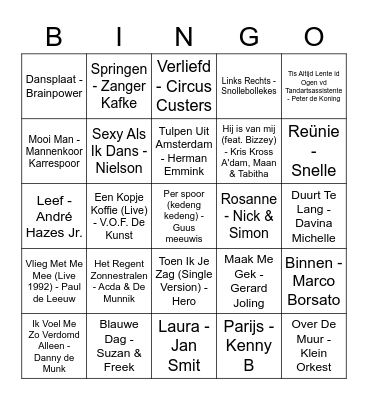 Dolle Donderdag NL-versie 2022 Bingo Card