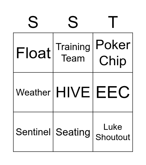 SST 420 BINGOOOOO Bingo Card