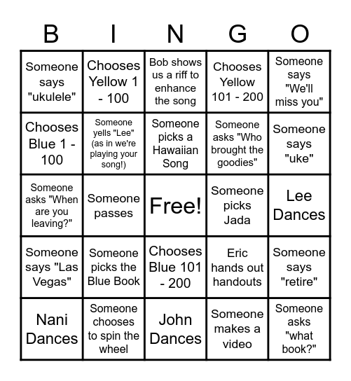 Bon Voyage Nai and Kieth Bingo Card