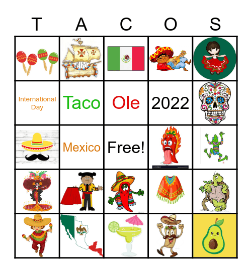 Mexico Independence Bingo Card