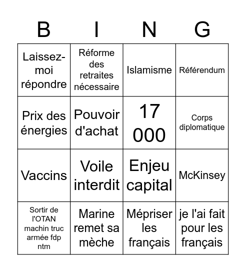 MACARON LE PENNE Bingo Card