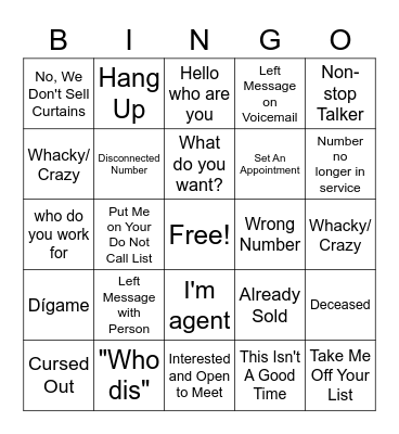 CALL DAY BINGO Card