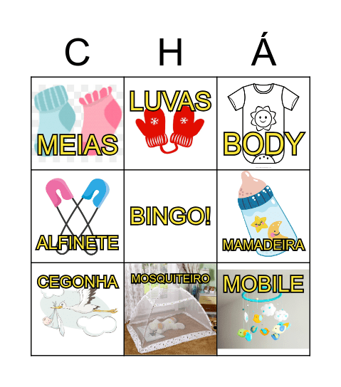 CHÁ REVELAÇÃO 1 Bingo Card