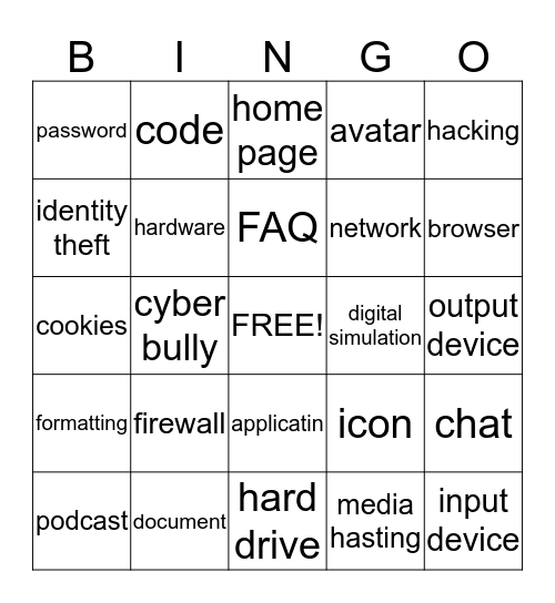 Rafael bingo Card