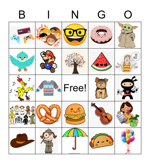 Goofy Holidays Bingo Card