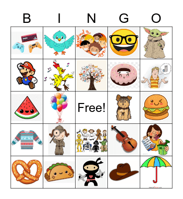 Goofy Holidays Bingo Card